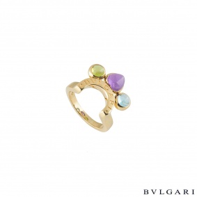 Bvlgari Yellow Gold Multi-Gemstone Allegra Ring